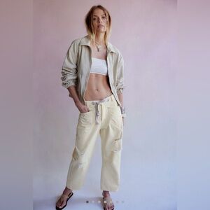 NWT We The Free Moxie Pull On Barrel Jeans~ 🍋 icing